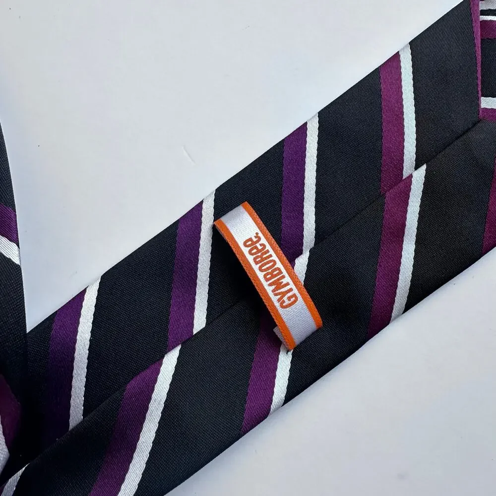 Gymboree Purple Striped Velcro Tie - 0-24 Months